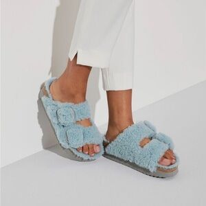 Birkenstock Papillio Arizona Shearling Platform Sandals 40